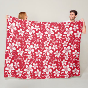 BLUE HAWAII (RED) FLEECE BLANKET