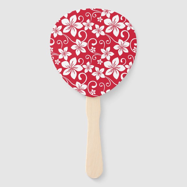 BLUE HAWAII (RED) HAND FAN (Front)