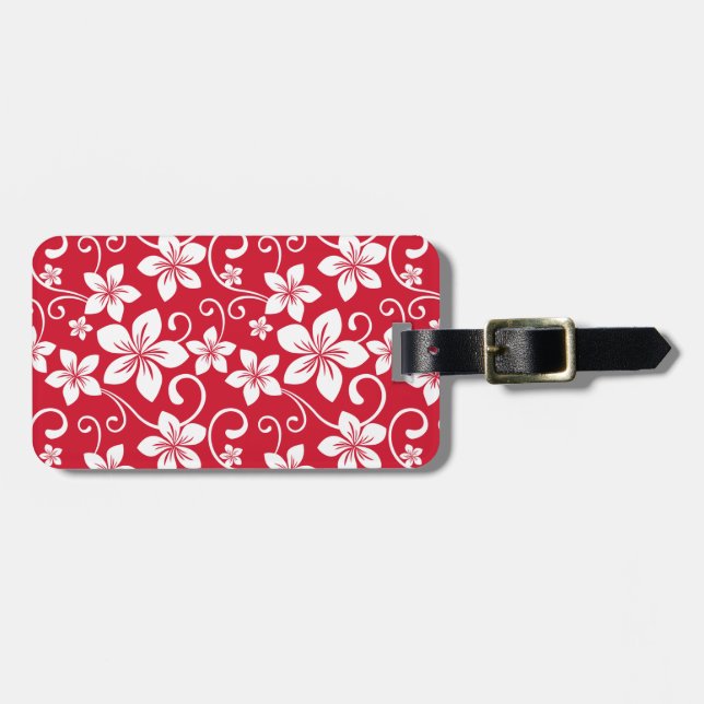 BLUE HAWAII (RED) LUGGAGE TAG (Front Horizontal)