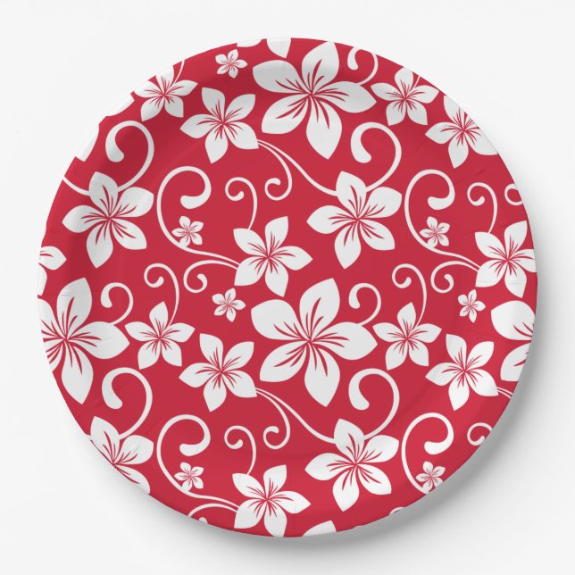 BLUE HAWAII (RED) PAPER PLATE (Front)