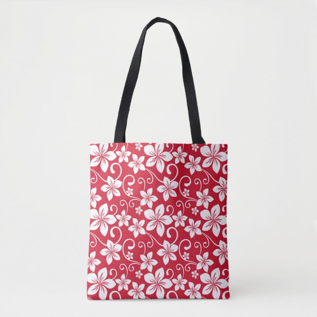 BLUE HAWAII (RED) TOTE BAG (Front)