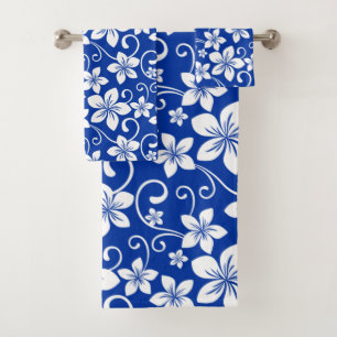 BLUE HAWAII (ROYAL BLUE) BATH TOWEL SET