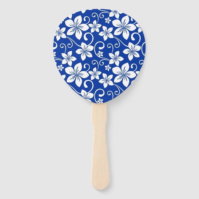 BLUE HAWAII (ROYAL BLUE) HAND FAN (Front)