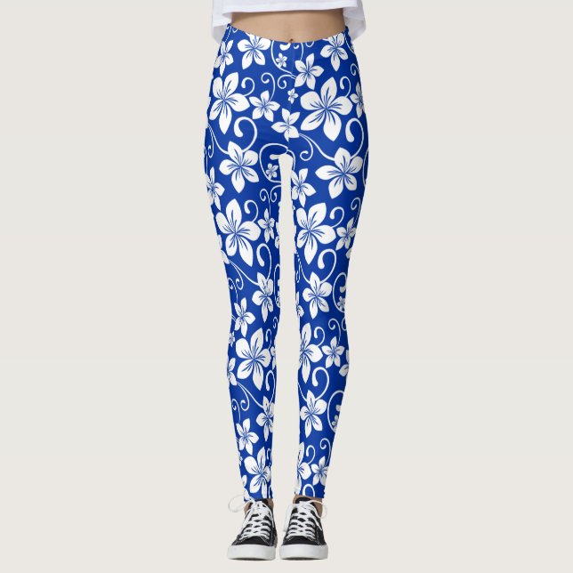 BLUE HAWAII (ROYAL BLUE) LEGGINGS (Front)