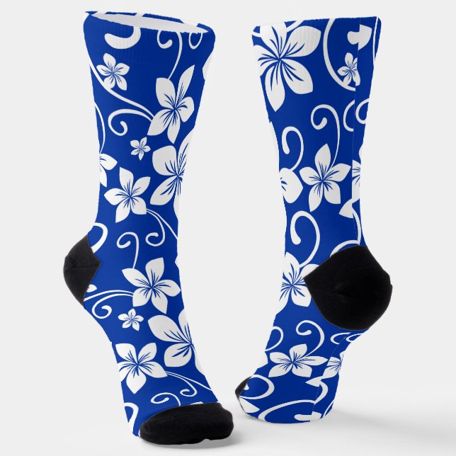 BLUE HAWAII (ROYAL BLUE) SOCKS (Angled)