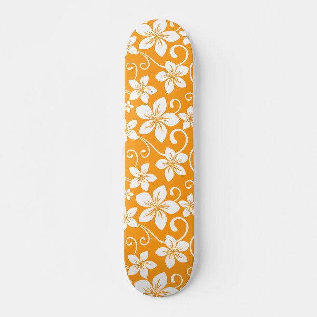 BLUE HAWAII (TANGERINE) SKATEBOARD (Front)