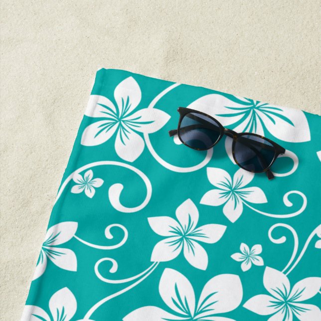 BLUE HAWAII (TEAL) BEACH TOWEL (In Situ)
