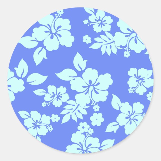 Blue Hawaiian Classic Round Sticker (Front)