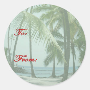 Blue Hawaiian Gift Tag Sticker
