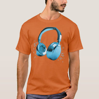 Blue Headphones T-Shirt