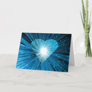 Blue Heart 'Blue Without You' valentine's card