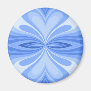 Blue Heart Butterfly Abstract Magnet