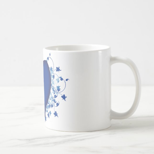 Blue Heart Coffee Mug (Right)