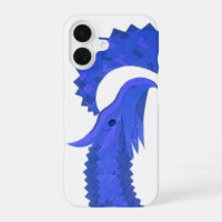 Blue heart dragon on white