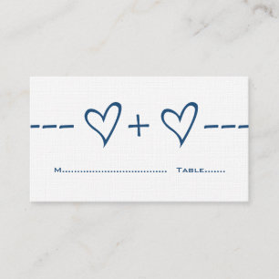 Blue Heart Equation Place Card