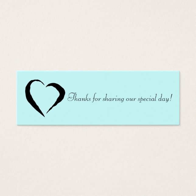 Blue Heart Favour Tag (Front)