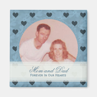 Blue Heart Framed: Memorial: Picture Magnet