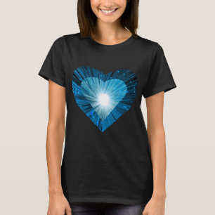 Blue Heart 'heart' women's t-shirt black