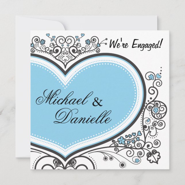 Blue Heart Invitation (Front)