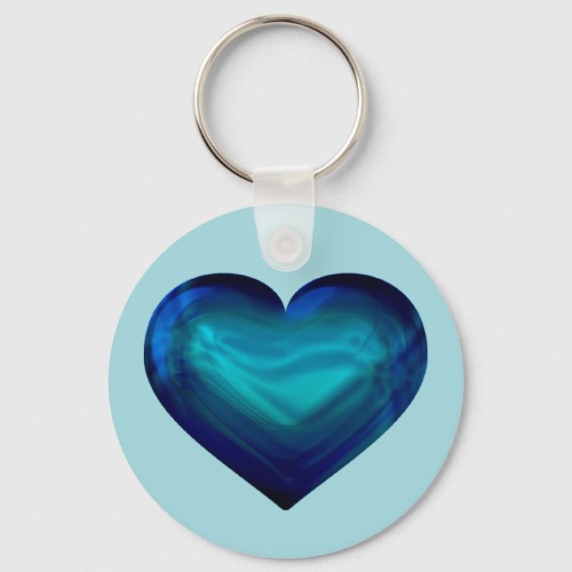 Blue Heart Key Ring (Front)