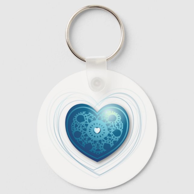 Blue heart, keychain (Front)