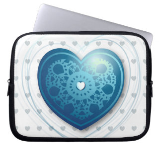 Blue heart, laptop sleeve