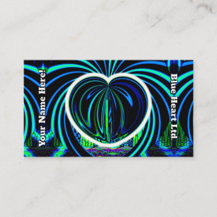 Blue Heart Ltd. (you may add words) Business Card