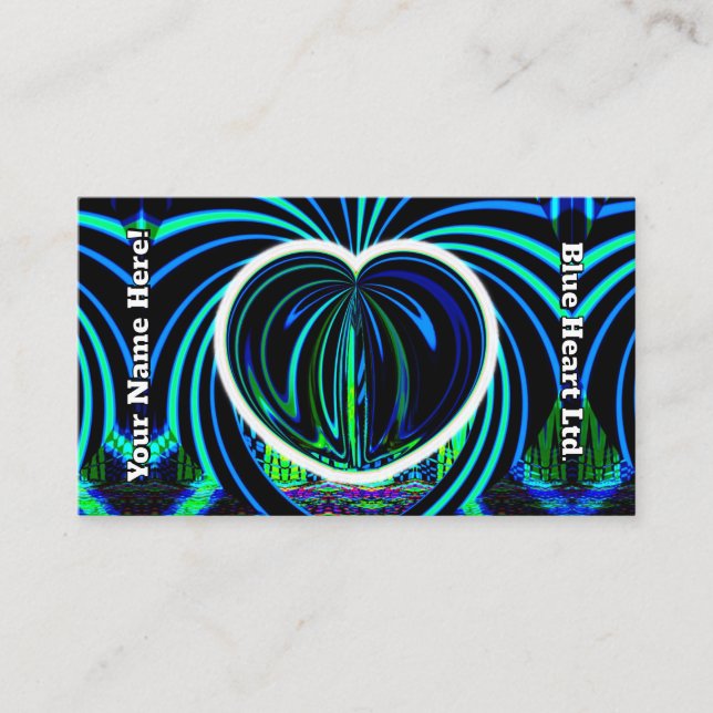 Blue Heart Ltd. (you may add words) Business Card (Front)