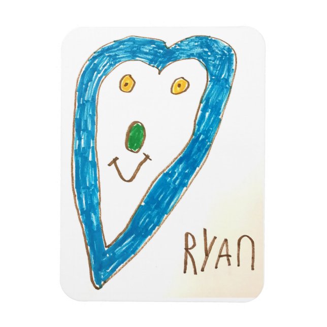 Blue Heart magnet (Vertical)