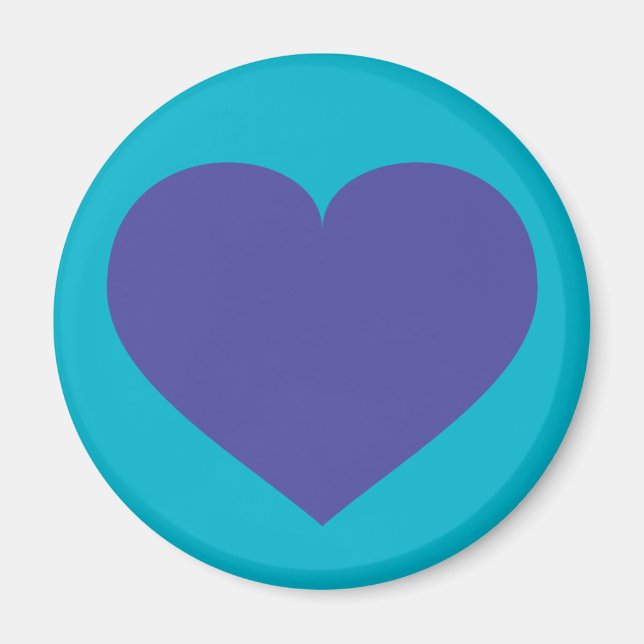 Blue heart magnet (Front)