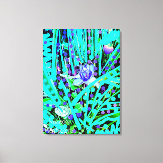 Blue Heart Moon & Wonder Blue Rose Canvas Print