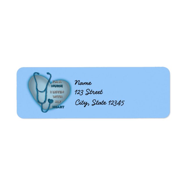 Blue Heart Nurse labels (Front)