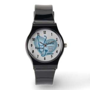 Blue Heart Nurse Medic Watch