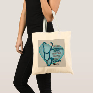 Blue Heart Ophthalmic Nurse Tote Bag