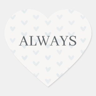 Blue Heart Pattern Minimal Serif Always Sticker