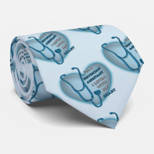 Blue Heart Physician Assistant Tie