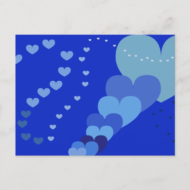 Blue heart Postcard (Front)