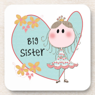 Blue Heart Princess Big Sister Coaster
