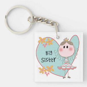 Blue Heart Princess Big Sister Key Ring