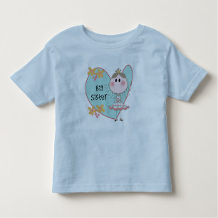 Blue Heart Princess Big Sister Toddler T-Shirt