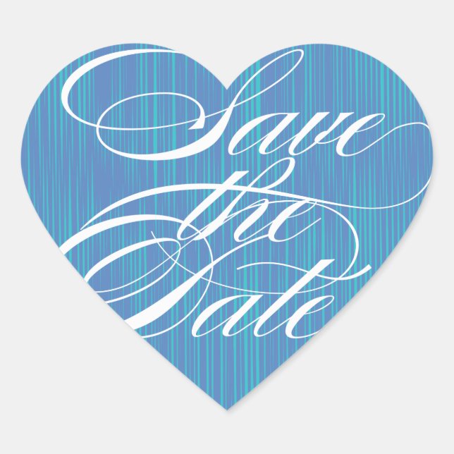 Blue Heart  |  Save the Date Envelope Seal (Front)