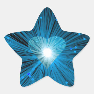 Blue Heart sticker star