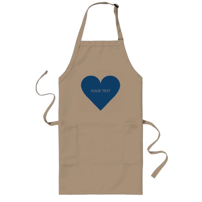Blue Heart Valentine custom aprons (Front)