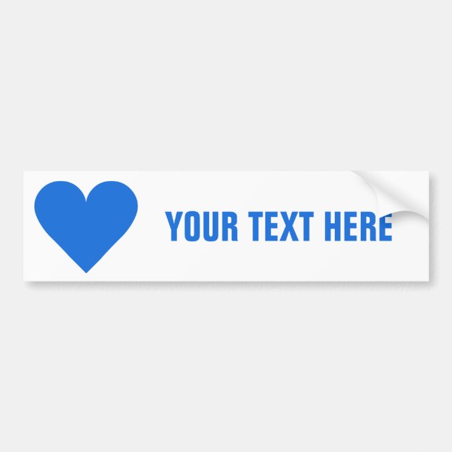 Blue Heart Valentine custom bumpersticker Bumper Sticker (Front)