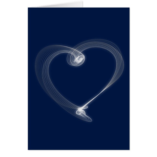 Blue Heart Valentine's Day Card (Front)