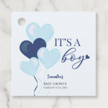 Blue Heart Valentines It's a Boy Baby Shower