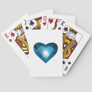 Blue Heart White playing cards