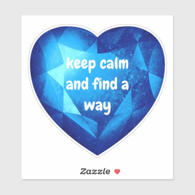 Blue Heart with Quote (Sheet)