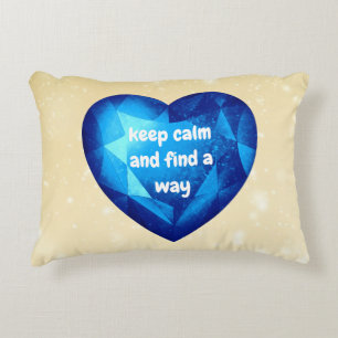 Blue Heart with Quote Decorative Cushion