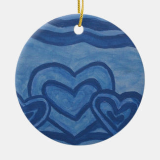 Blue Hearts Ceramic Tree Decoration